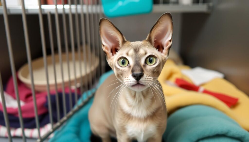 Devon rex w schronisku lub fundacji czekający na adopcję Devon rex w schronisku lub fundacji czekający na adopcję