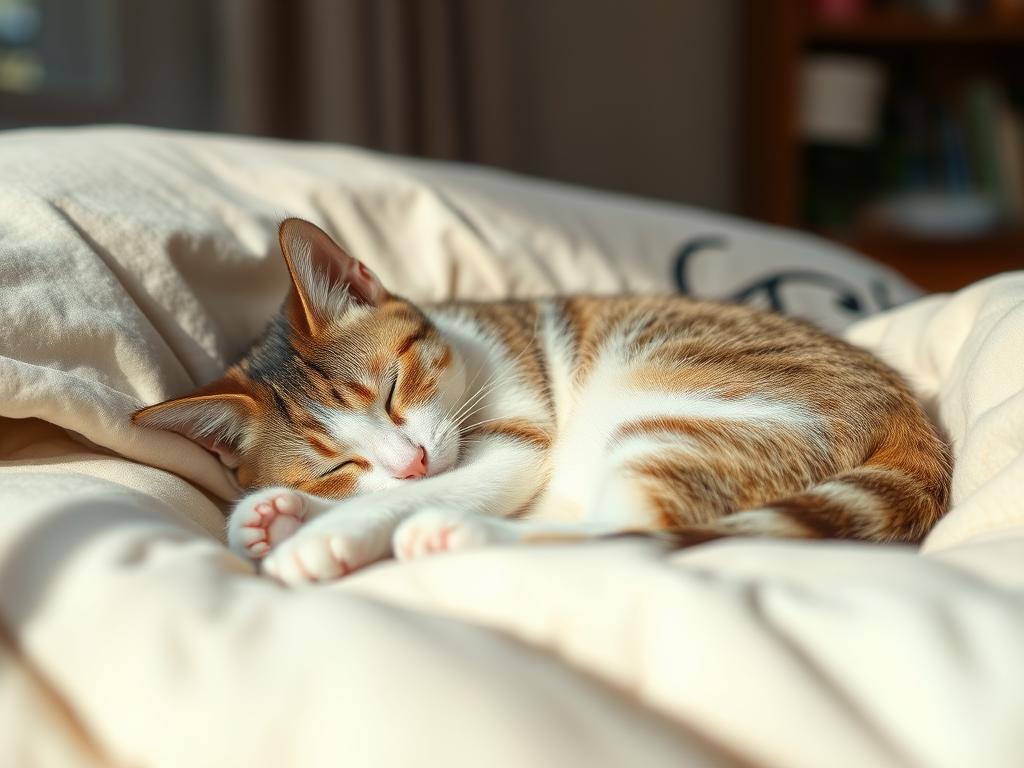 Kotka po sterylizacji w domu podczas rekonwalescencji