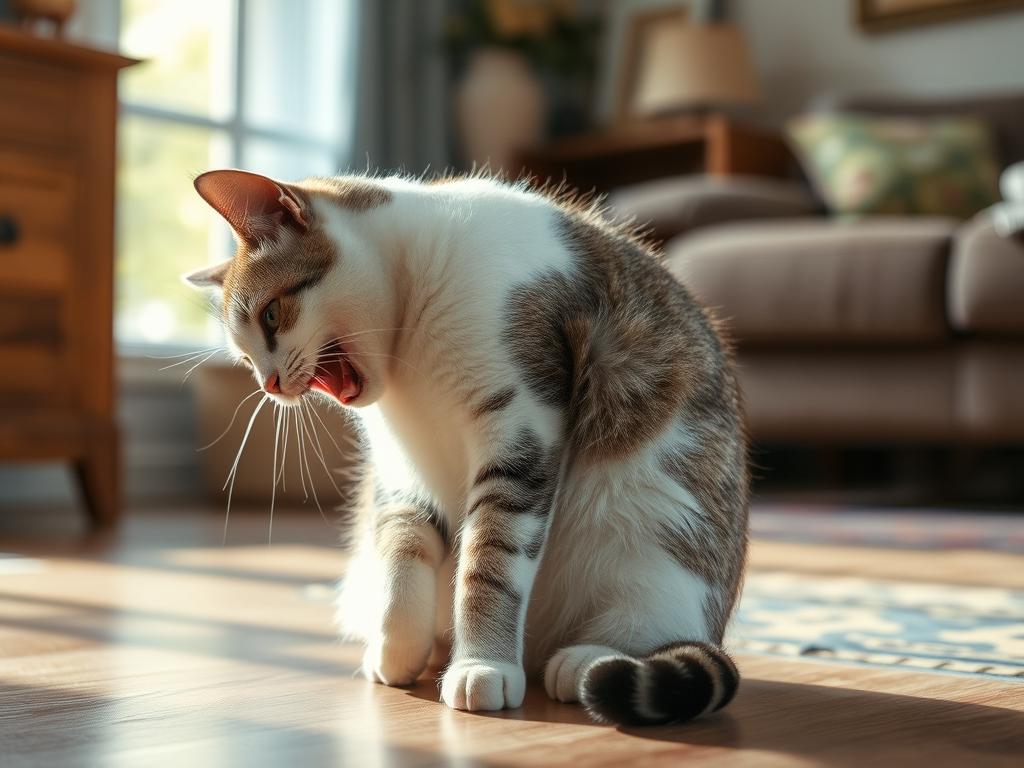 Kotka po sterylizacji wykazująca objawy rui - zachowanie typowe dla kotki w rui