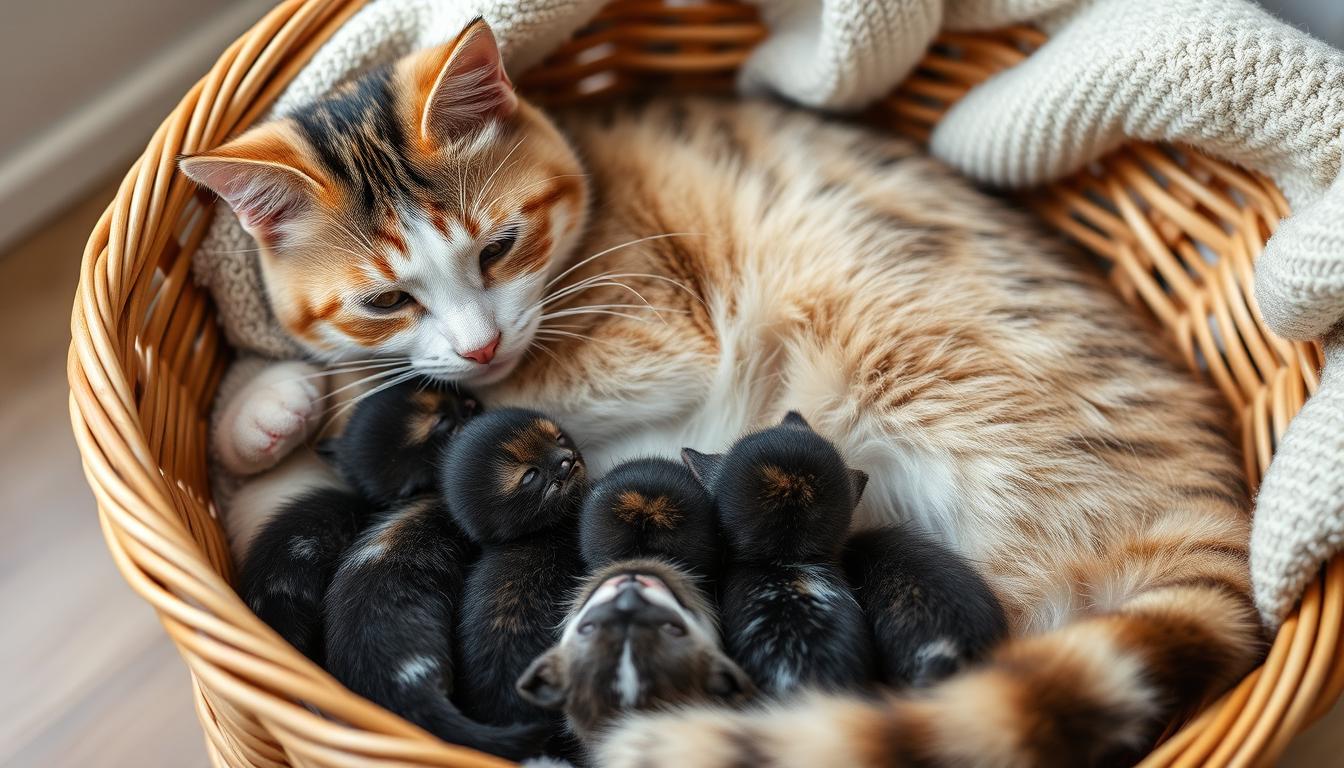 Kotka z kociętami - kiedy sterylizować kotkę po porodzie