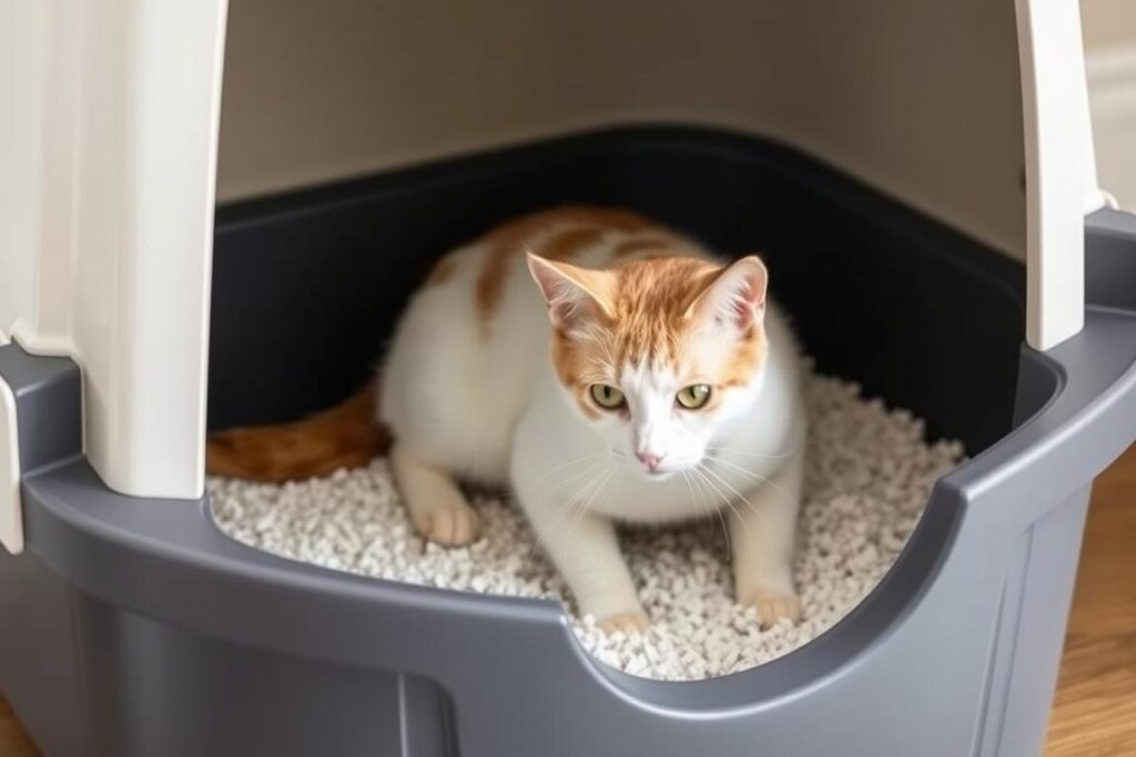 Kuweta z obniżonym wejściem dla starszego kota z problemami z poruszaniem się Kuweta z obniżonym wejściem dla starszego kota z problemami z poruszaniem się