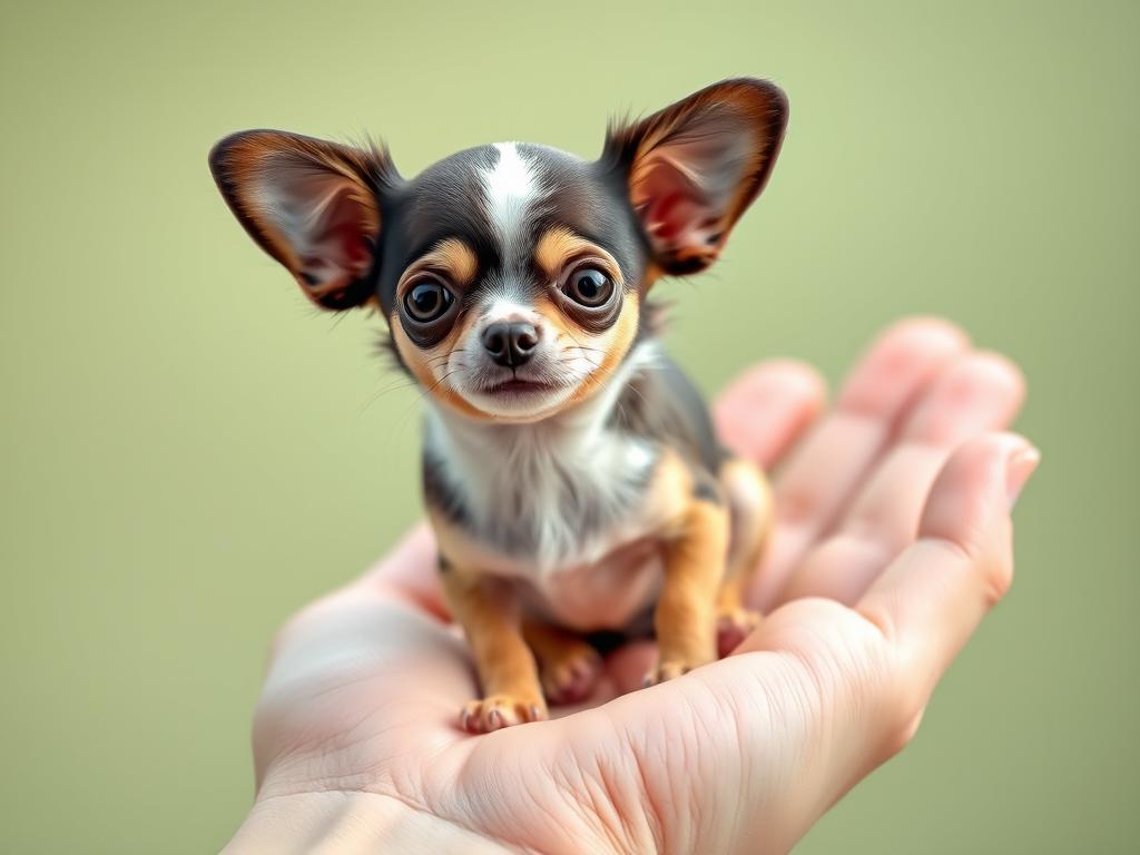 Najmniejszy pies świata Milly na dłoni swojej właścicielki