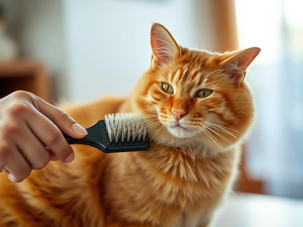 Pielęgnacja rudego kota - szczotkowanie i dbanie o sierść Pielęgnacja rudego kota - szczotkowanie i dbanie o sierść