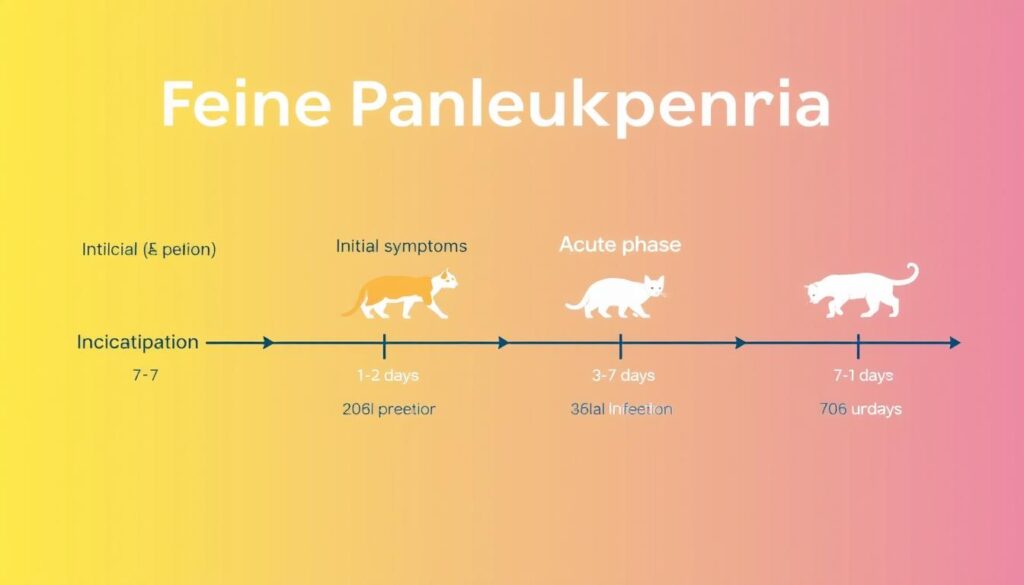 Przebieg panleukopenii w czasie - schemat etapów choroby Przebieg panleukopenii w czasie - schemat etapów choroby