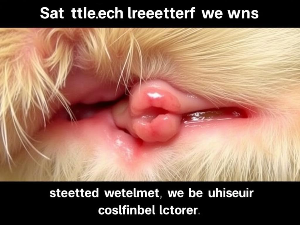 Rana po sterylizacji kota z oznakami infekcji wymagająca interwencji weterynaryjnej Rana po sterylizacji kota z oznakami infekcji wymagająca interwencji weterynaryjnej