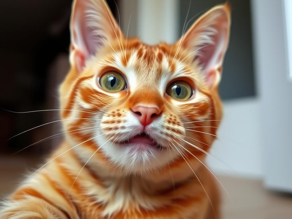 Rudy kot pokazujący typowe cechy charakteru - ciekawość i energiczność Rudy kot pokazujący typowe cechy charakteru - ciekawość i energiczność