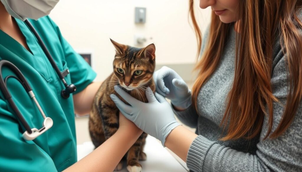 Wizyta kontrolna u weterynarza po sterylizacji kota Wizyta kontrolna u weterynarza po sterylizacji kota